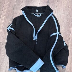 FP Movement by Free People Black and Blue Bomber Jacket
